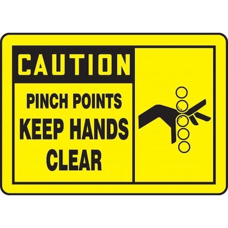 OSHA CAUTION SAFETY SIGN PINCH MEQM700XT